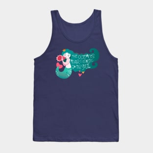 Mermaid the ocean s roar is music Tank Top